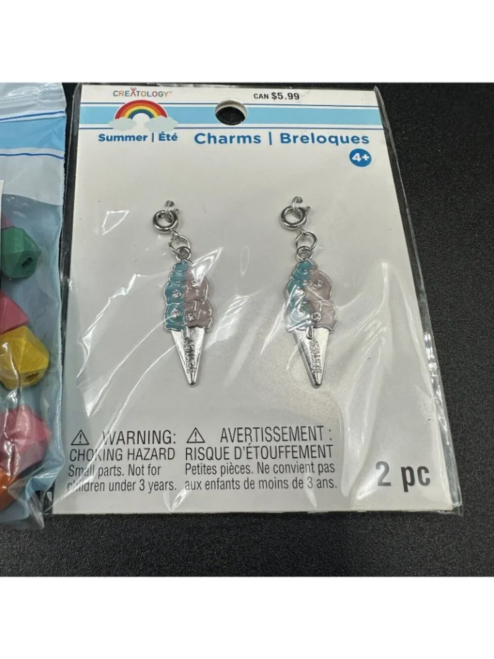 Charms Lot for Bracelets Kids DIY Jewelry Wood Beads Unicorn Mermaid Star